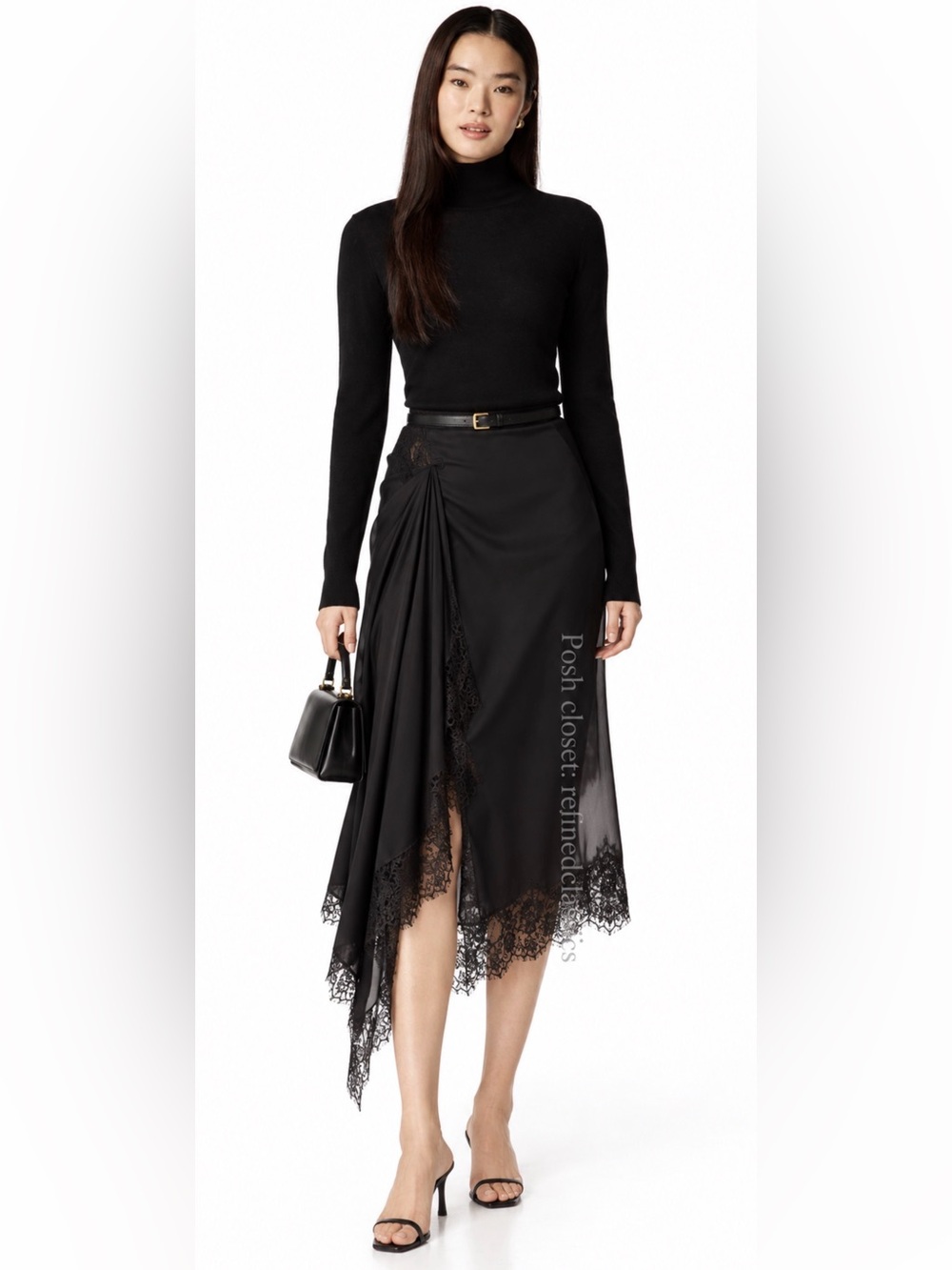 J.Crew Carolyn turtleneck sweater in merino wool in black
